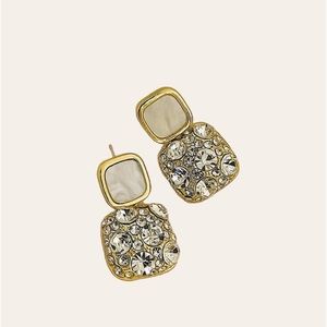 Bundle of Rhinestone Gro Decor Earrings